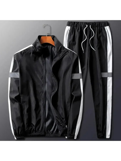 2Pcs Men Tracksuit Hoodie Tops Joggers Pants Tracksuit Set Male Running Jogging Sportswear Hooded Pants Mens Sweat Suit 2024