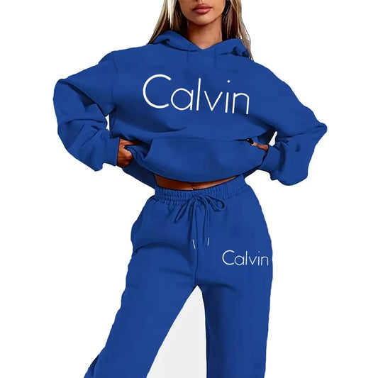 Letter Printed Women's Tracksuit Quality Two Piece Set for Women Fashion Jogging Sweatshirt Suit Drawstring Sports Daily Hooded