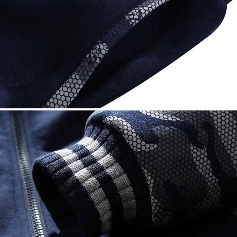 New Fleece Men Set Fashion Brand Tracksuit Lined Thick Sweatshirt + Pants Sportswear Suit Male Winter Warm Hooded Outerwear Suit
