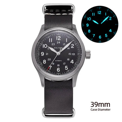 Baltany Calendar Field Wristwatches 32mm S2049 NH35 Sapphire Crystal Luminous 10ATM Stainless Steel Automatic Mechanical Watches