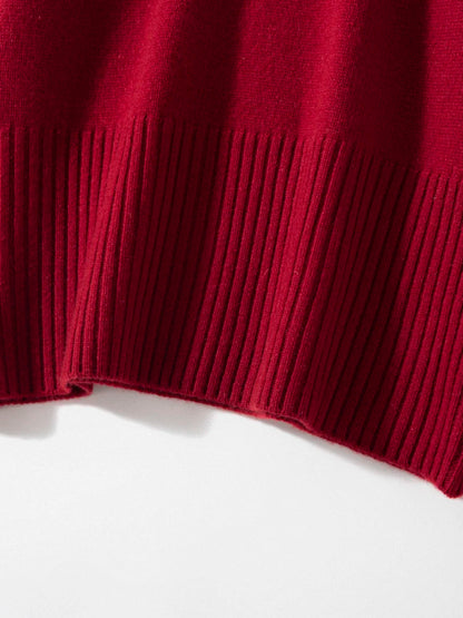 Women's 100% Cashmere Sweater Turtleneck Raglan Sleeve Pullover Autumn Winter Thick Casual Loose Style Cashmere Knitwear Korean