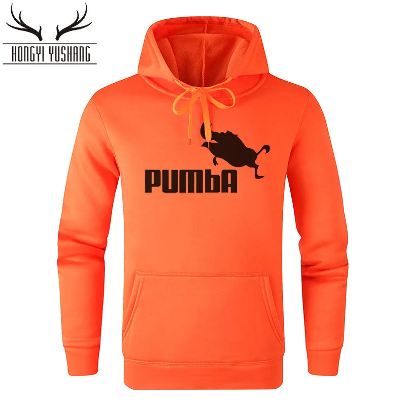 2023 Autumn/Winter Men's New Pumba Sports Print Hoodie Set Men's Fleece Sweater Casual Designer Sportswear Casual Pullover w13