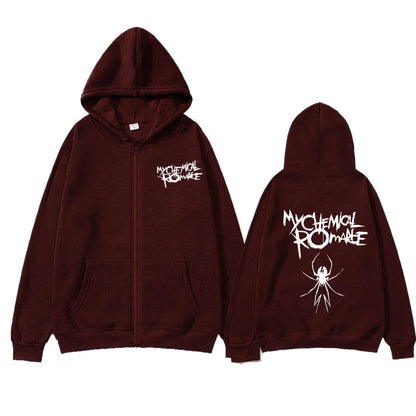 Rock Band My Chemical Romance Mcr Dead Zipper Hoodie Black Parade Punk Emo Zip Up Sweatshirt Men Fashion Vintage Hip Hop Hoodies