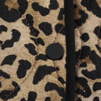PB&ZA2024 Autumn New Women's Fashion Style Casual Loose Warm Versatile Animal Pattern Printed Cotton Jacket