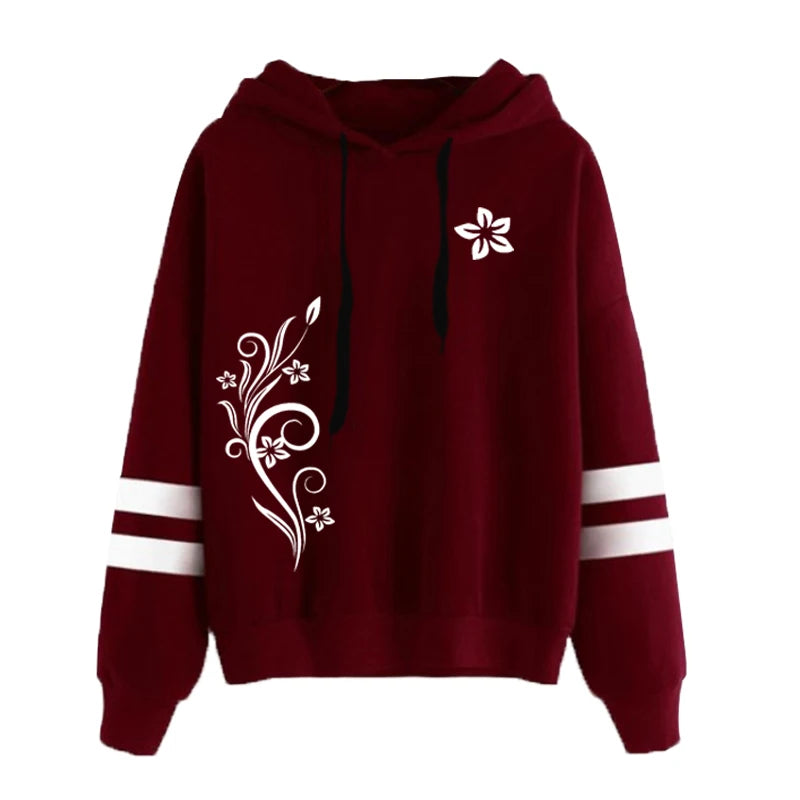 New in Womens Tracksuit Casual Print Sweatshirts Outdoors Sports Jogging Womens Clothing Single Piece Stripe Hoodies Streetwear