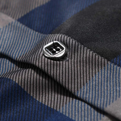 FGKKS 2023 Summer Short Sleeve Shirts for Men Fashion Tops Shirt Brand Striped Plaid Shirt Male