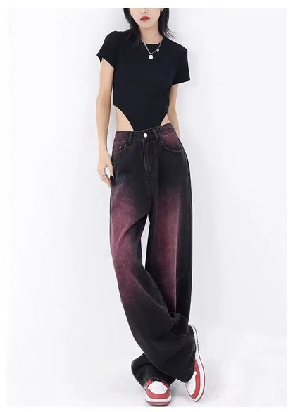 Autumn Jeans Women's Fashion Literary Trend Loose Washed Youth Fashion High Street Harajuku Women's Jeans