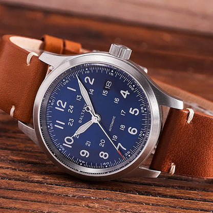 Baltany Calendar Field Wristwatches 32mm S2049 NH35 Sapphire Crystal Luminous 10ATM Stainless Steel Automatic Mechanical Watches
