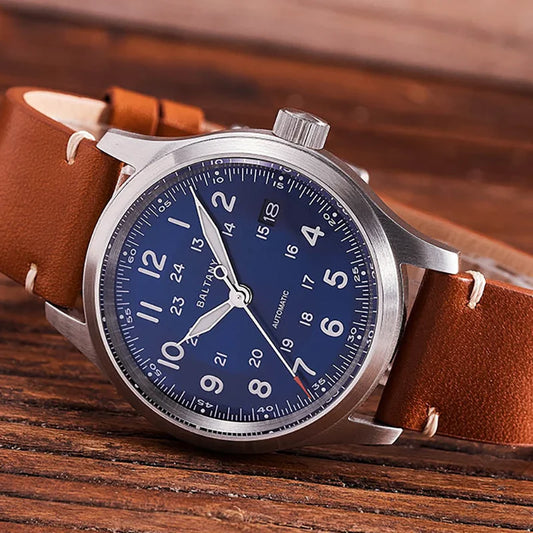 Baltany Calendar Field Wristwatches 32mm S2049 NH35 Sapphire Crystal Luminous 10ATM Stainless Steel Automatic Mechanical Watches