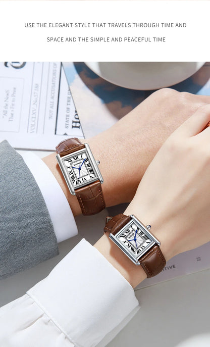 Square Quartz Watch Tank Men