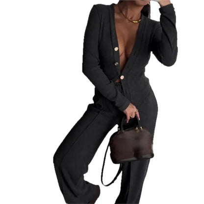 Autumn Tracksuit Pants Sets Women Outfits 2025 Casual Button Cardigan Pants Women's Suit New In Matching Sets Female Clothing