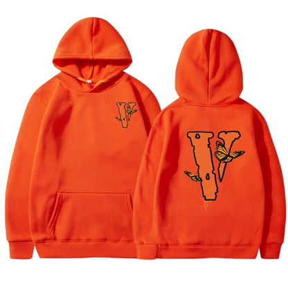 New Letter 2023 Autumn Winter Men's Black "V" Printing Casual Kangaroo Pocket Hoodie Hoodie Hoodie Gift Bestseller