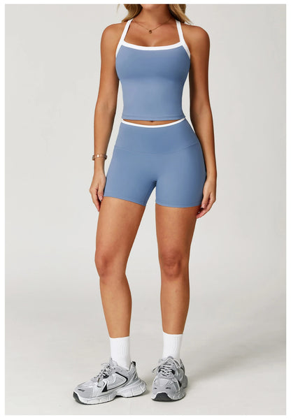 Women's Clothes 2 Pieces Workout Tracksuit Yoga Set Sportswear Gym Clothing High Waist Bell-bottoms Sexy Fitness Bta Sports Suit