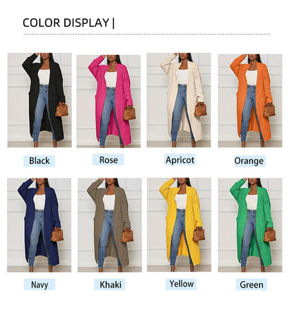 CozyFall Long Knit Cardigan