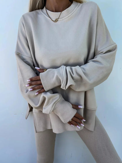 Autumn Tight Trousers Hoodie Women Suit Fashion Casual Tracksuit 2 Piece Set Female Sweatshirt Pullover Jogger Sweatpants Outfit