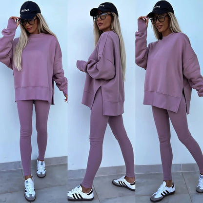 Autumn Tight Trousers Hoodie Women Suit Fashion Casual Tracksuit 2 Piece Set Female Sweatshirt Pullover Jogger Sweatpants Outfit