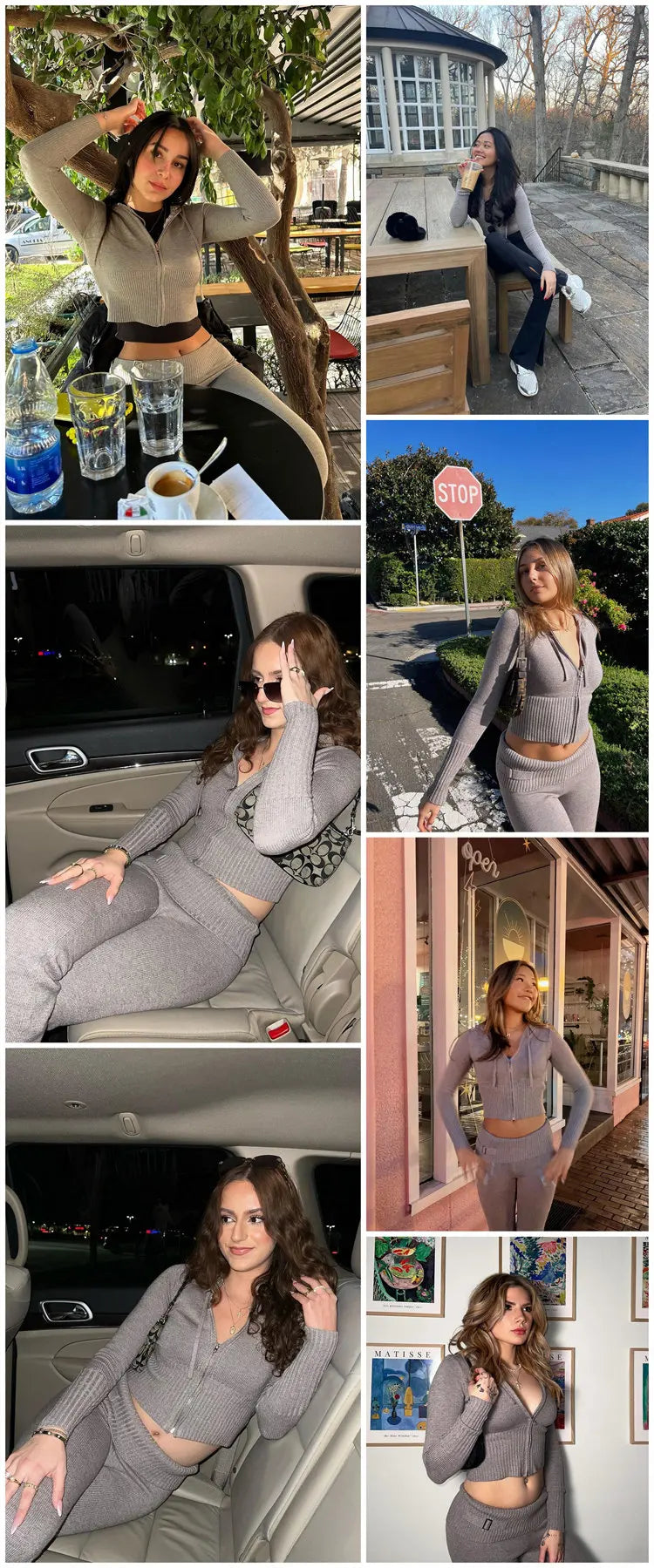 Tossy Knit Fashion 2 Piece-Set Trousers Hoodie Tracksuit Women Crop top Knitwear And Women's Pants Sets Female Trousers Outfits