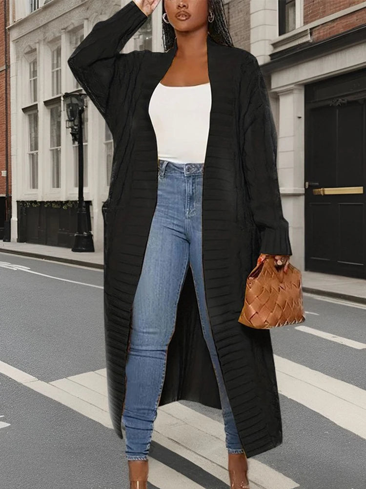 CozyFall Long Knit Cardigan