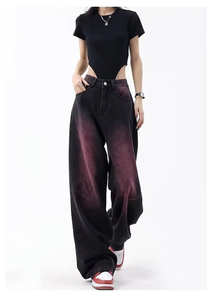Autumn Jeans Women's Fashion Literary Trend Loose Washed Youth Fashion High Street Harajuku Women's Jeans