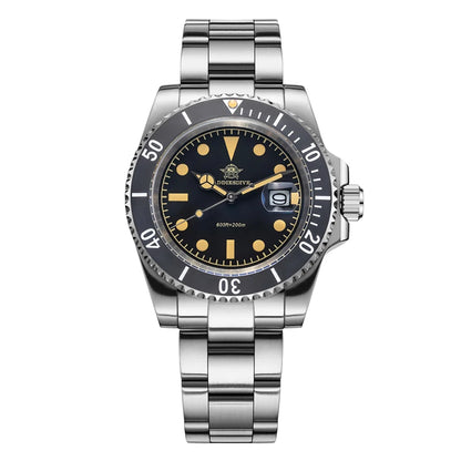 ADDIESDIVE New Watch For Men Quartz Wristwatch Ceramic Bezel Diving 200m Retro C3 Luminous 41mm Automatic Date Diver Men's Watch