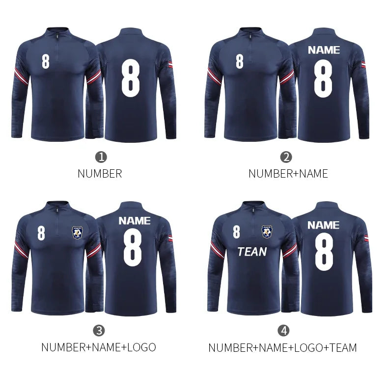 Wholesale Men Winter Tracksuits Custom Logo Stripe Soccer Tracksuit Personalized Training Casual Unisex Football Tracksuits 6663