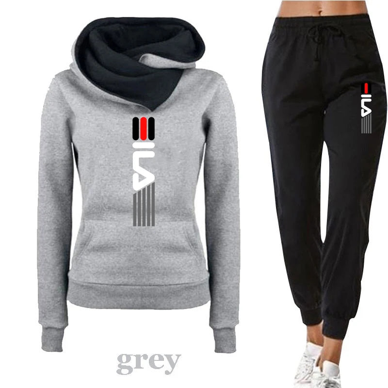 Spring And Autumn Women Hoodie Tracksuit 2 Piece Set Sweatshirt Set Casual Tops Sports Long Pants Female Plus Size Vetement