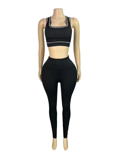 Weird Puss Casual 3 Piece Set Women Tracksuit Elastic Vest+Zip Jacket+Leggings Matching Street Sporty Fitness Street Shapewear