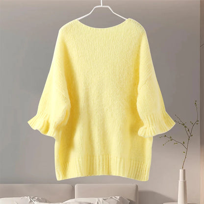 Bow Lace Up Hollow Out Knitted Cardigan  for Women