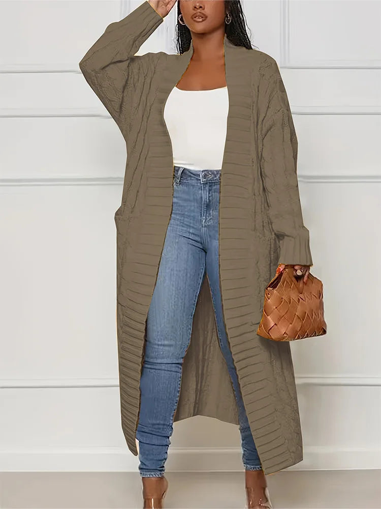CozyFall Long Knit Cardigan