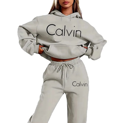 Letter Printed Women's Tracksuit Quality Two Piece Set for Women Fashion Jogging Sweatshirt Suit Drawstring Sports Daily Hooded