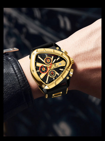 LIGE Chronograph Fashion Men's Casual Watches Stainless Steel Quartz Wrist Watch Man Calendar Male Sports Luminous Clock Relogio