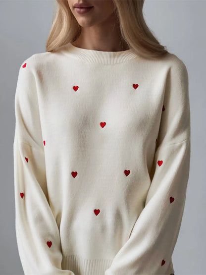 Amoura Heart Knit Sweater