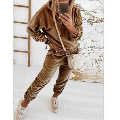Autumn Velour Tracksuit Womens Velvet Set Woman Tracksuit Sets Winter Velvet Suit Two Piece Set Women 2 Piece Outfits