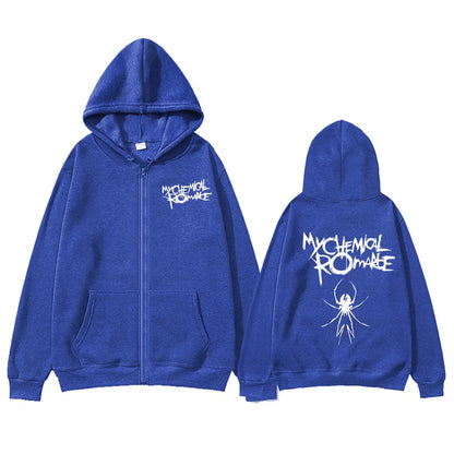 Rock Band My Chemical Romance Mcr Dead Zipper Hoodie Black Parade Punk Emo Zip Up Sweatshirt Men Fashion Vintage Hip Hop Hoodies