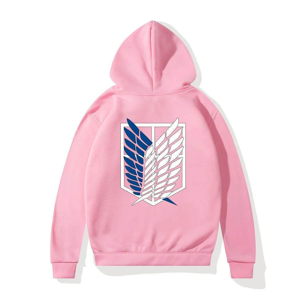 Anime Attack on Titan Printed Women Hoodies Fleece Hip Hop Casual Pullover 90s Tracksuit Unisex Streetwear Woman Hoody Clothes