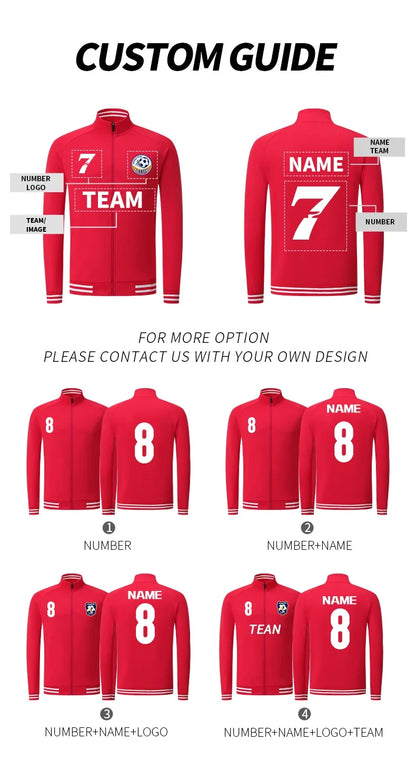 Wholesale Men Winter Tracksuits Custom Logo Stripe Soccer Tracksuit Personalized Training Casual Unisex Football Tracksuits 6663