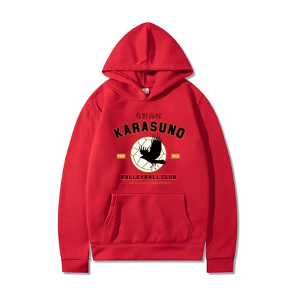 Men's Hoodies Cartoon Haikyuu Funny Japanese Anime Streetwear Harajuku Karasuno Fly High Graphic Sweatshirts Men Women Hoodies
