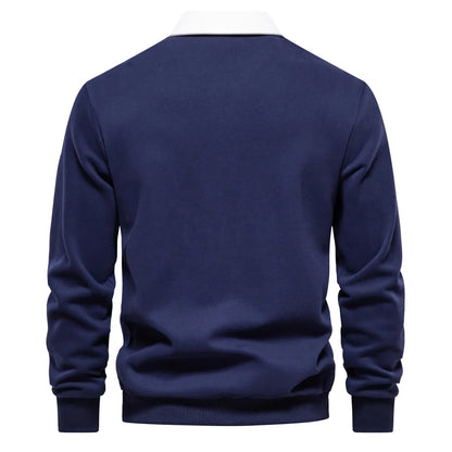 Autumn Men's Long Sleeve Sweater Shirt Solid Color Casual Long Sleeve Sports Shirt High Quality Casual Daily Men's Sports Shirt