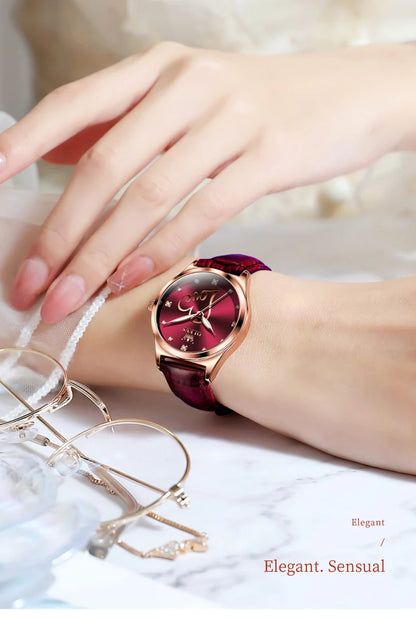 OLEVS Brand Watch Heart Shaped Waterproof Women's Quartz Watch 5580