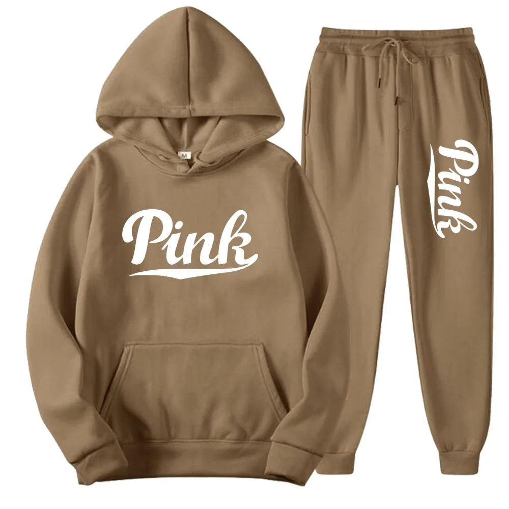 Tracksuits Men/Women Casual Solid Warm Suits Hoodies Sweatpants Autumn Winter Pullover Sweatshirts Pants Sports Suit Two Piece