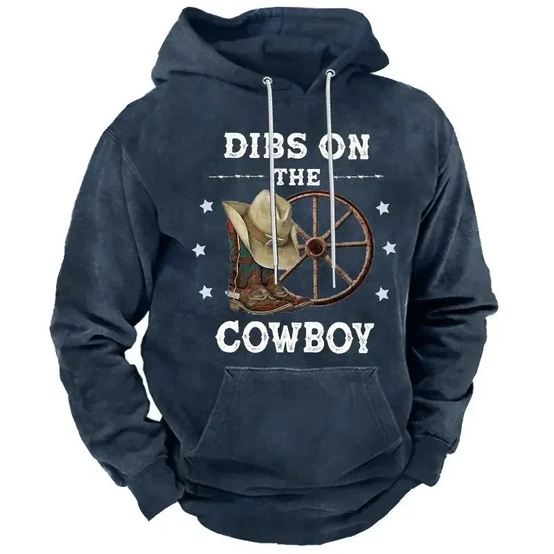 Vintage Men's Hoodie Yellowstone Park 3D Print Pullover Y2K Men's Tops Street Fashion Oversized Hoodie Casual Men's Clothing