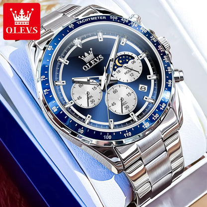 OLEVS Original Brand Men's Watches High Quality Stainless steel Waterproof Luminous Sports Date Watch for Man Reloj Hombre
