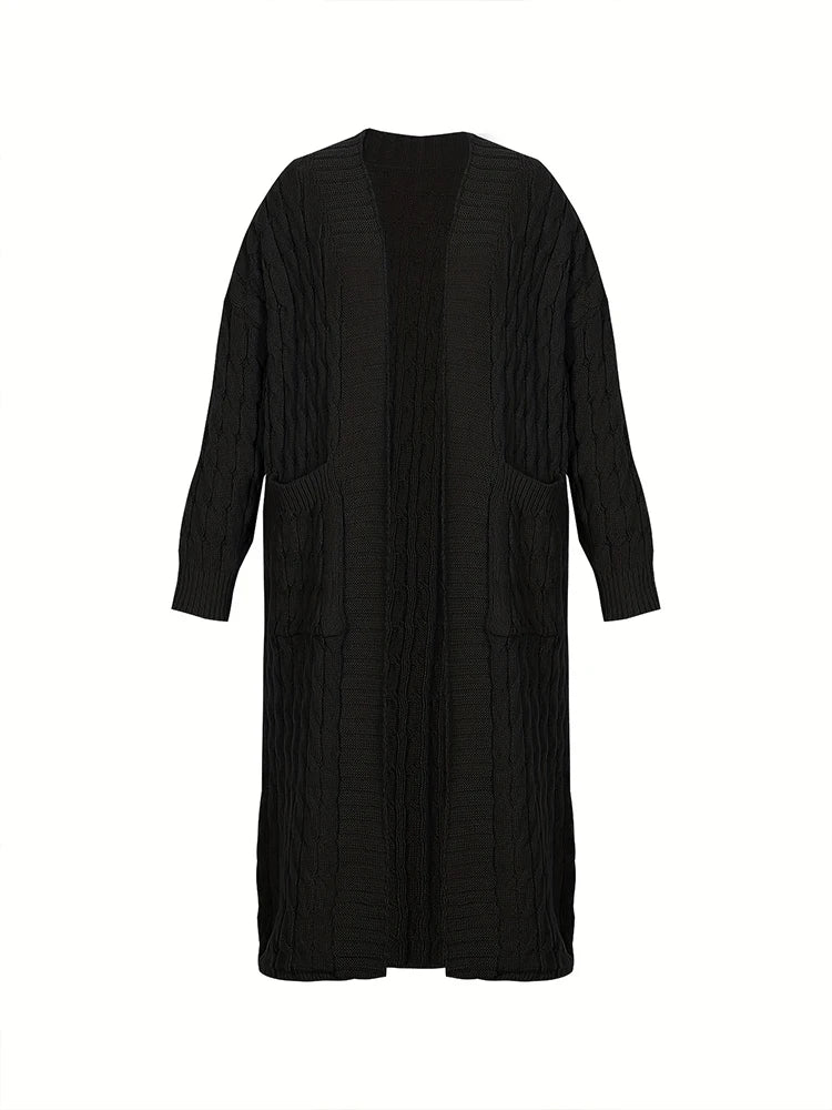 CozyFall Long Knit Cardigan