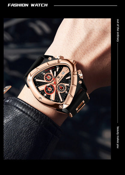 LIGE Chronograph Fashion Men's Casual Watches Stainless Steel Quartz Wrist Watch Man Calendar Male Sports Luminous Clock Relogio