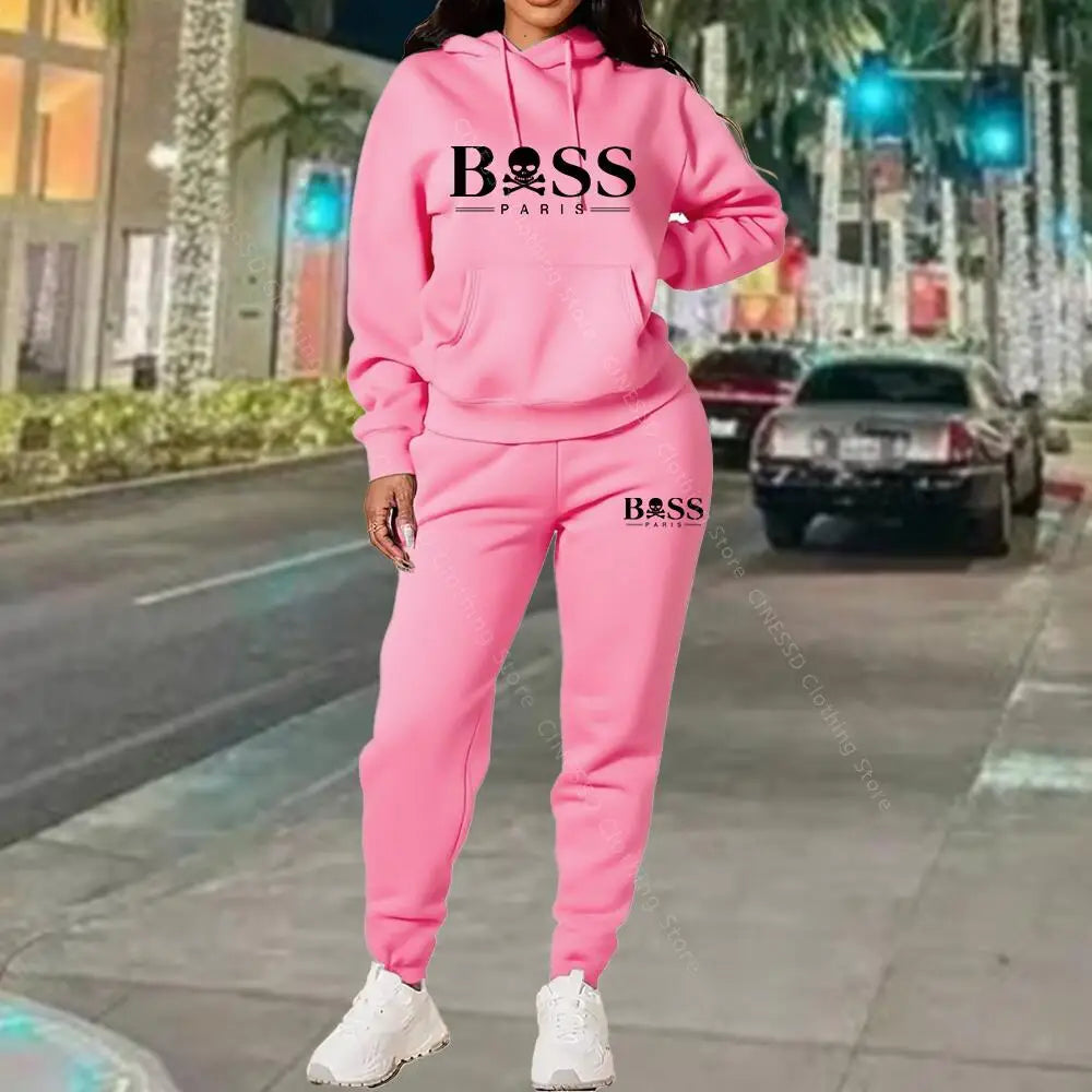 2026 New Women's Tracksuit Sweatshirt Sweatpant High Quality Outfits Suit Designer Luxury Autumn Winter Clothing Women Pants Set