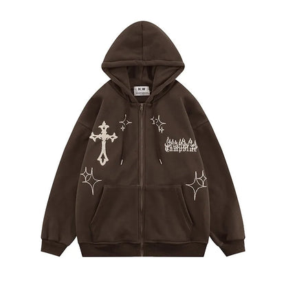 Gothic Embroidery Unisex Hoodies