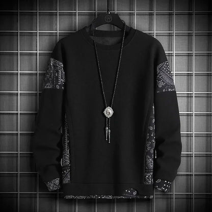 2024 New Mens Fashion Casual Hoodie Male Sportswear Pullover Patchwork Autumn Hoodie Sweatshirt Large Size Men Hip Hop Hoodies