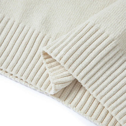 Chenille Sweater for Women O Neck Pullovers Ribbed Cuff Long Sleeve Knitted Tops Women Solid Sweater 2024 Cozy Sweaters Jumpers