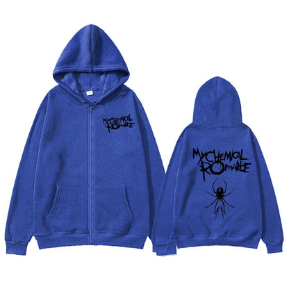 Rock Band My Chemical Romance Mcr Dead Zipper Hoodie Black Parade Punk Emo Zip Up Sweatshirt Men Fashion Vintage Hip Hop Hoodies