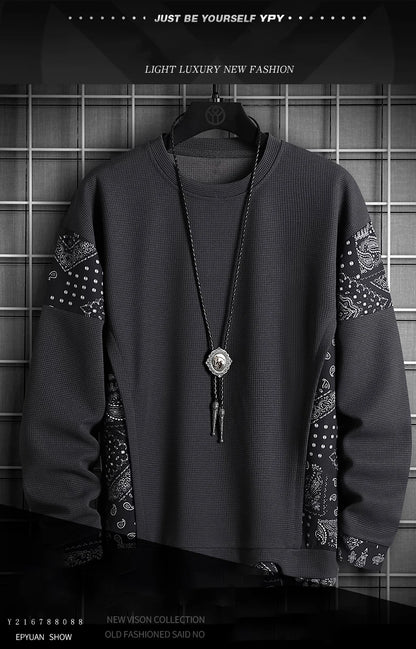 2024 New Mens Fashion Casual Hoodie Male Sportswear Pullover Patchwork Autumn Hoodie Sweatshirt Large Size Men Hip Hop Hoodies